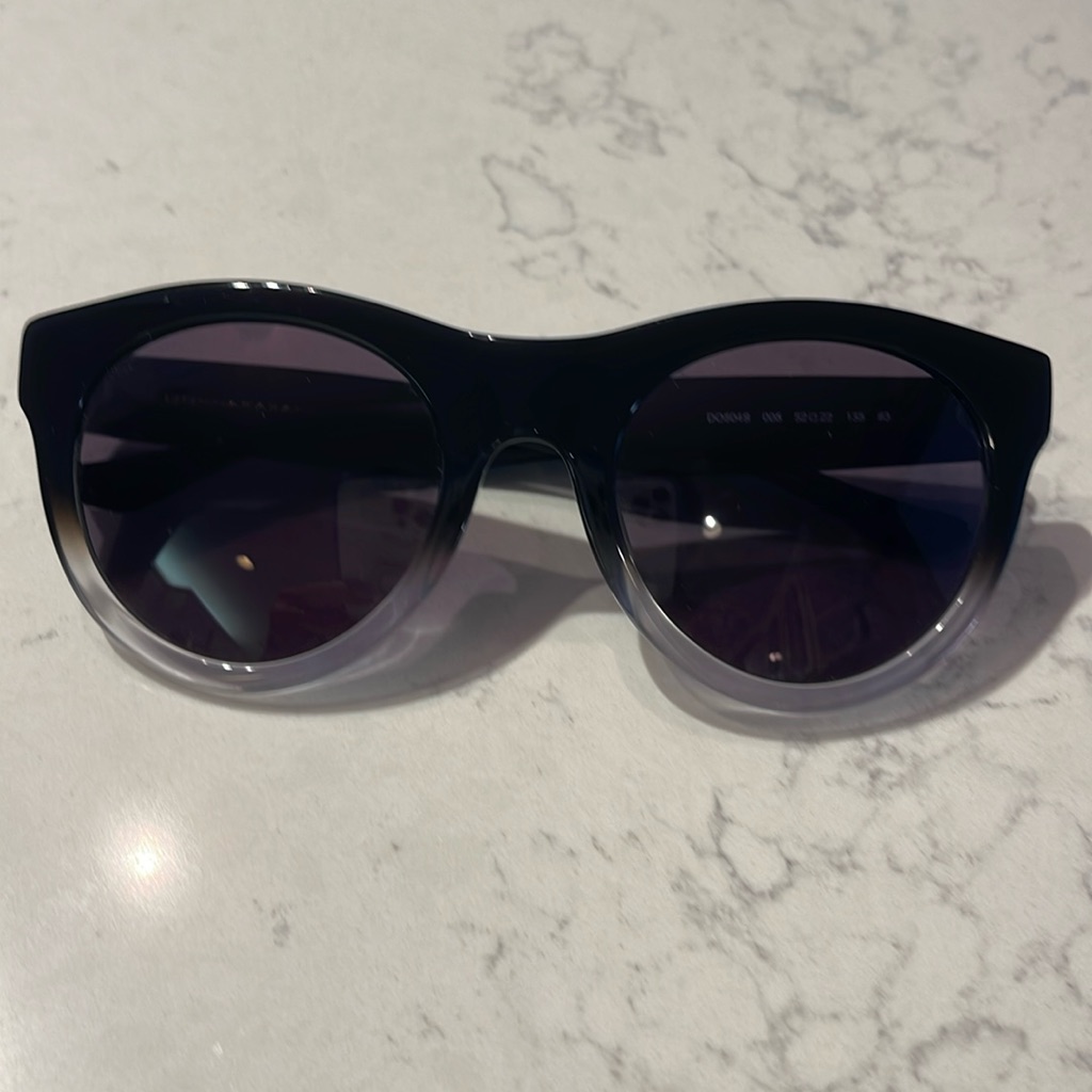 Brand New Donna Karan In Glasses Silver Lower HalfGray And Black